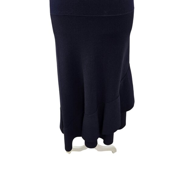 Eliza J Knit Fit & Flare Ruffle Hem Midi Dress Size Large - Picture 6 of 7